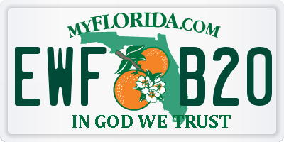 FL license plate EWFB20