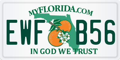 FL license plate EWFB56