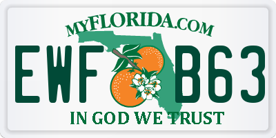 FL license plate EWFB63