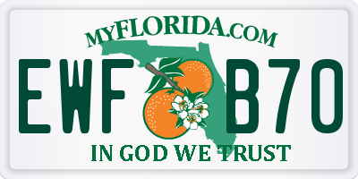FL license plate EWFB70