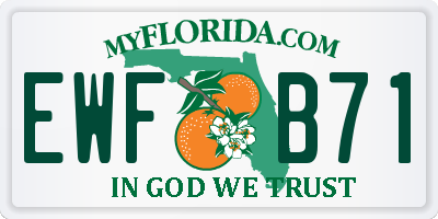 FL license plate EWFB71