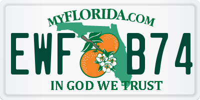 FL license plate EWFB74