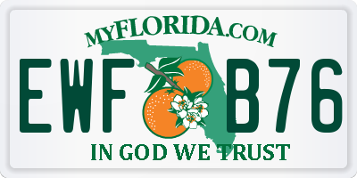 FL license plate EWFB76