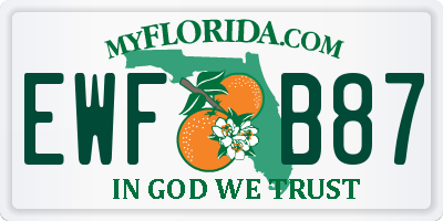 FL license plate EWFB87