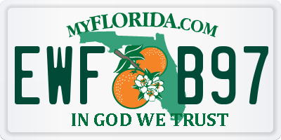 FL license plate EWFB97