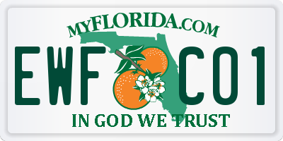 FL license plate EWFC01