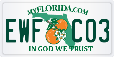 FL license plate EWFC03