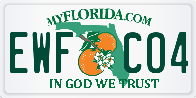 FL license plate EWFC04