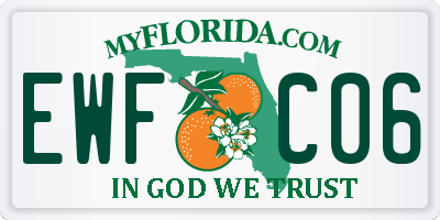 FL license plate EWFC06