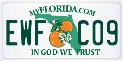 FL license plate EWFC09