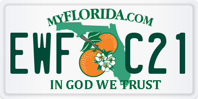 FL license plate EWFC21