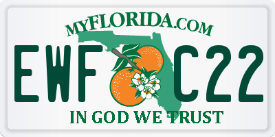 FL license plate EWFC22