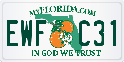 FL license plate EWFC31