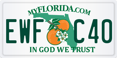 FL license plate EWFC40