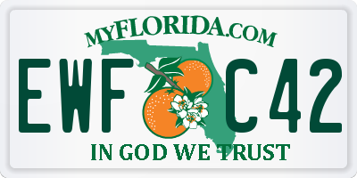 FL license plate EWFC42