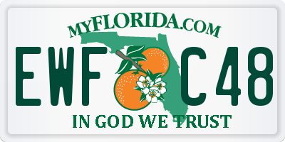 FL license plate EWFC48