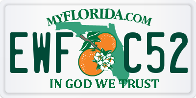 FL license plate EWFC52