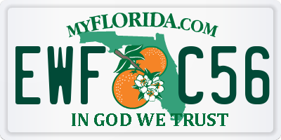 FL license plate EWFC56