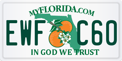 FL license plate EWFC60