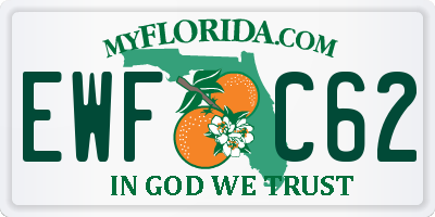 FL license plate EWFC62
