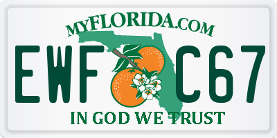 FL license plate EWFC67