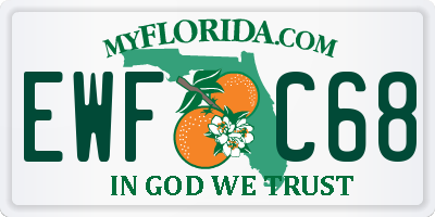 FL license plate EWFC68