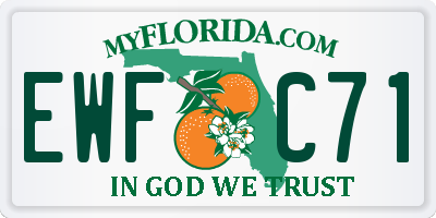 FL license plate EWFC71