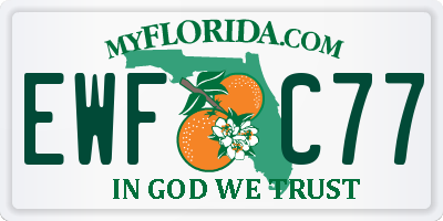FL license plate EWFC77