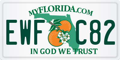 FL license plate EWFC82