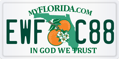 FL license plate EWFC88