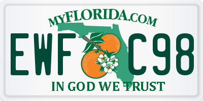 FL license plate EWFC98