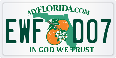 FL license plate EWFD07