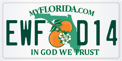 FL license plate EWFD14