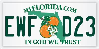 FL license plate EWFD23
