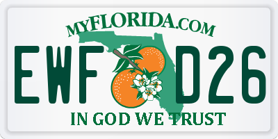 FL license plate EWFD26