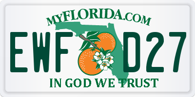 FL license plate EWFD27