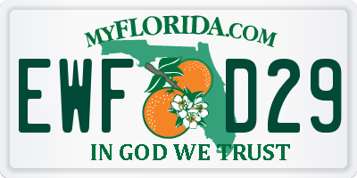 FL license plate EWFD29