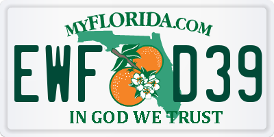 FL license plate EWFD39