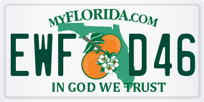 FL license plate EWFD46