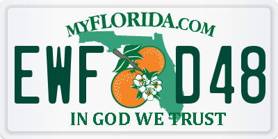 FL license plate EWFD48