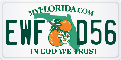 FL license plate EWFD56