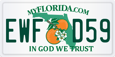 FL license plate EWFD59
