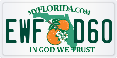 FL license plate EWFD60