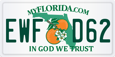 FL license plate EWFD62