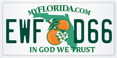 FL license plate EWFD66