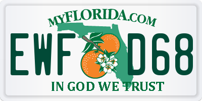 FL license plate EWFD68