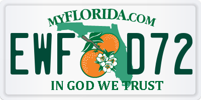 FL license plate EWFD72