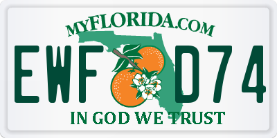 FL license plate EWFD74