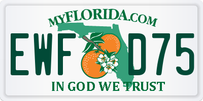 FL license plate EWFD75