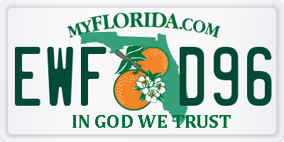 FL license plate EWFD96
